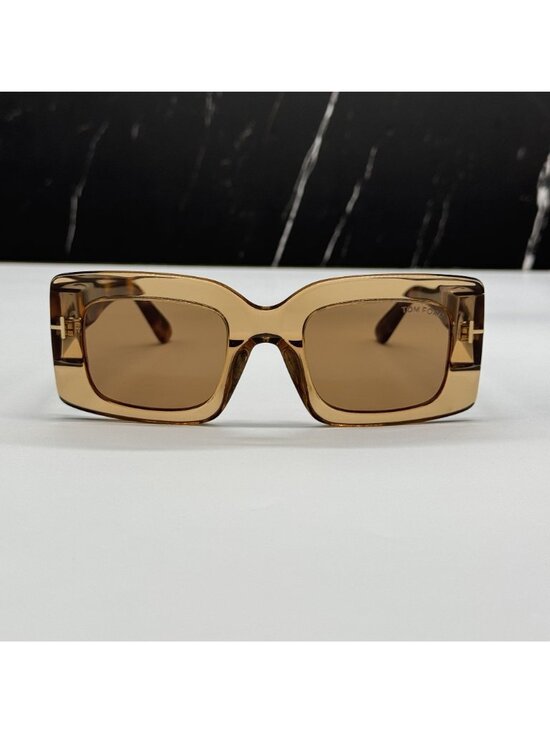 NEW TOM FORD BRIGITTA TF1188 45E HAVANA/BROWN WOMEN SQUARE SUNGLASSES FT1188
